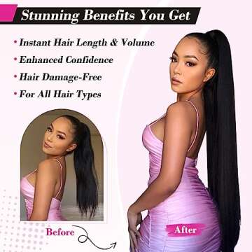 DEECHO 36" Ponytail Extension for Effortless Style