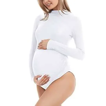 Bhome Comfortable Maternity Bodysuit for Photoshoots