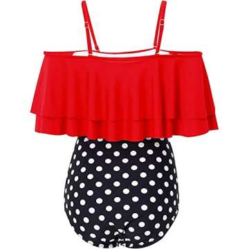 Red High Waisted Bikini Set - Tempt Me Swimwear