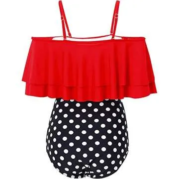 Red High Waisted Bikini Set - Tempt Me Swimwear