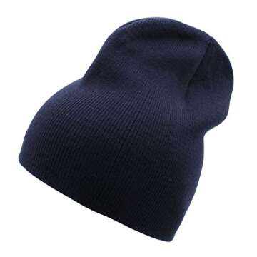 Top Level 8.5" Plain Beanie - Unisex Winter Hat
