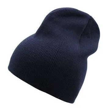 Top Level 8.5" Plain Beanie - Unisex Winter Hat