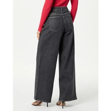 The Drop Women's Frida Relaxed Fit Jeans in Faded Carbon