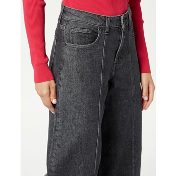 The Drop Women's Frida Relaxed Fit Jeans in Faded Carbon