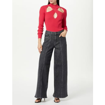 The Drop Women's Frida Relaxed Fit Jeans in Faded Carbon