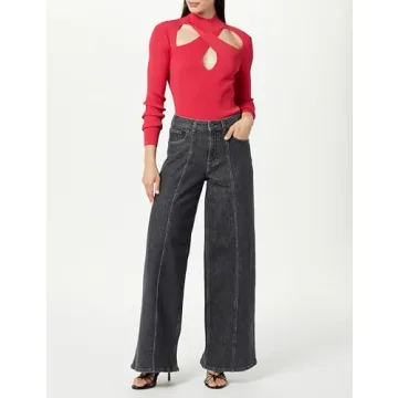 The Drop Women's Frida Relaxed Fit Jeans in Faded Carbon