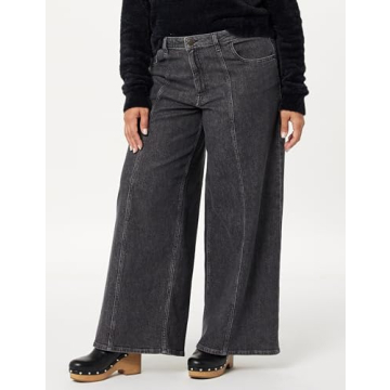 The Drop Women's Frida Relaxed Fit Jeans in Faded Carbon