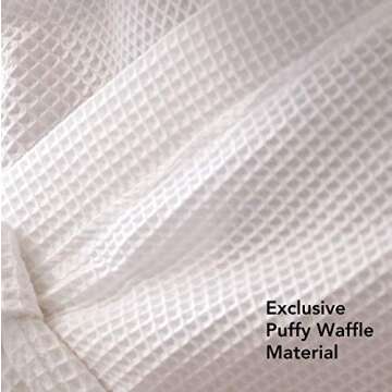 MONARCH Square Waffle Robe - Used by The Finest 4 Hotels and Spas - Unisex Bathrobe White