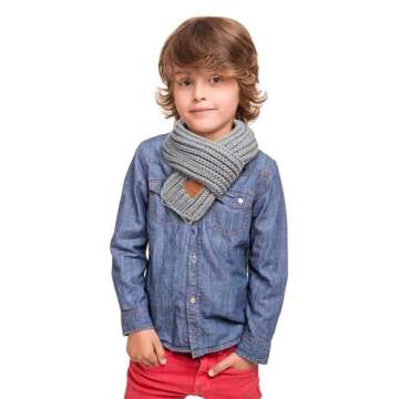 Warm Kids Winter Knit Scarves for Toddlers Boys Girls