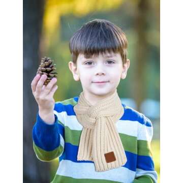Warm Kids Winter Knit Scarves for Toddlers Boys Girls