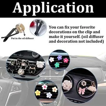 Dianrui 40PCS Black Car Vent Clips for Easy Decoration