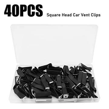 Dianrui 40PCS Black Car Vent Clips for Easy Decoration