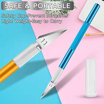 Jetmore 24 Pack Exacto Knife Set, Precision Craft Knife, Hobby Knife Kit for Cutting, Carving, Trimming, Scrapbooking, DIY