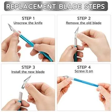 Jetmore 24 Pack Exacto Knife Set, Precision Craft Knife, Hobby Knife Kit for Cutting, Carving, Trimming, Scrapbooking, DIY