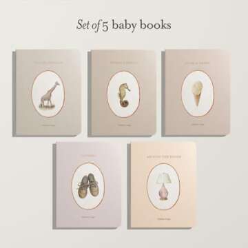 Our Little Library Vol. 2: A Foundational Language Vocabulary Board Book Set for Babies, Including Ocean Animals, Safari Animals, Food and Drink, ... the House (Our Little Adventures Series)