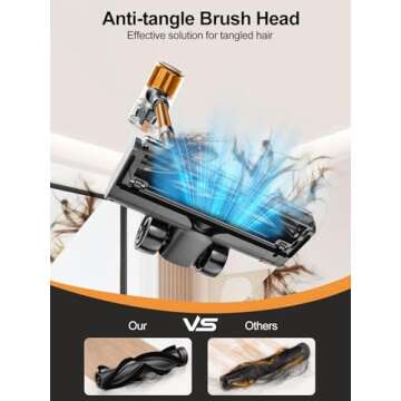 Cordless Vacuum Cleaner, 350W/30Kpa 8 in 1 Powerful Stick Vacuum, with Anti-Tangle Brush and Upgraded Green Light, 40mins Runtime Rechargeable Lightweight Vacuums for Hardwood Floor,Pet Hair