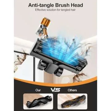 Cordless Vacuum Cleaner, 350W/30Kpa 8 in 1 Powerful Stick Vacuum, with Anti-Tangle Brush and Upgraded Green Light, 40mins Runtime Rechargeable Lightweight Vacuums for Hardwood Floor,Pet Hair