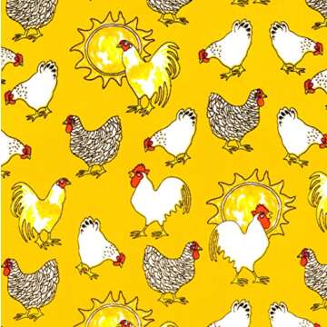 Sloggers Waterproof Garden Rain Boots for Women - Cute Mid-Calf Mud & Muck Boots with Premium Comfort Support Insole, (Chickens Daffodil Yellow), (Size 8)