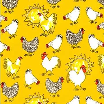 Sloggers Waterproof Garden Rain Boots for Women - Cute Mid-Calf Mud & Muck Boots with Premium Comfort Support Insole, (Chickens Daffodil Yellow), (Size 8)