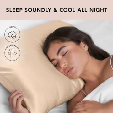 Kitsch Satin Pillowcase with Zipper for Hair & Skin, Softer Than Silk Pillow Cases Queen, Wrinkle-Free, Smooth and Cooling Satin Pillow Covers, King Size 19"x36", Valentines Gift for Her - Champagne