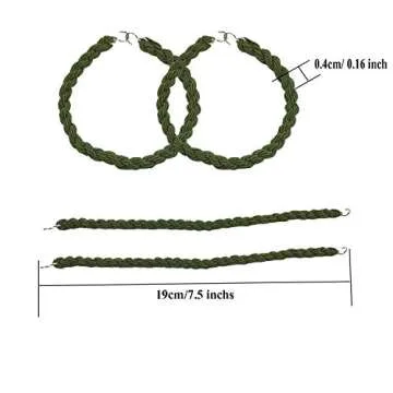 JAMEGIO 12 Pieces Elastic Boot Bands Military Boot Straps Blousing Garters with Metal Hooks for Navy Army and Air Force Alpine Choice