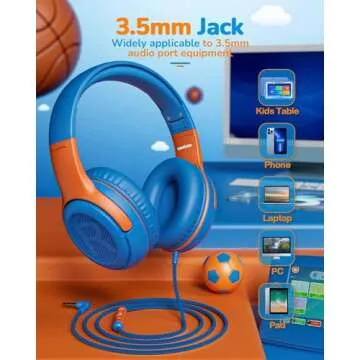 awatrue Kids Headphones with Microphone - Safe & Comfortable