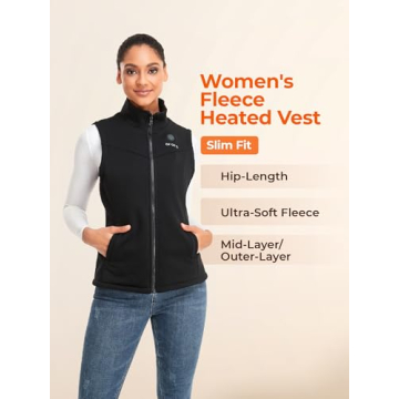 Ororo Women's Heated Fleece Vest for Winter Comfort