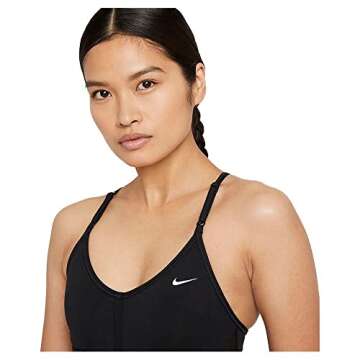 Nike Indy Wire-Free Sports Bra, Large, Black/White