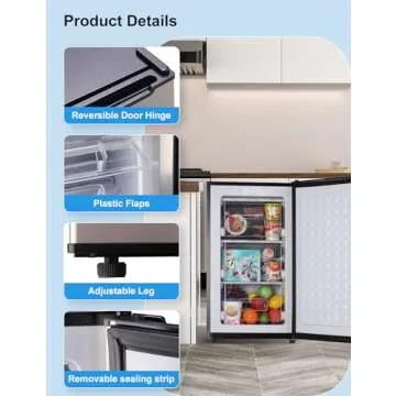 Efficient 3.0 Cu Ft Mini Freezer for Small Spaces