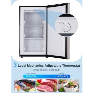 Efficient 3.0 Cu Ft Mini Freezer for Small Spaces
