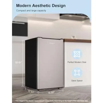 Efficient 3.0 Cu Ft Mini Freezer for Small Spaces