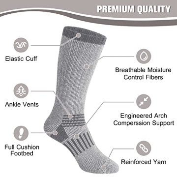 Comfortable 80% Merino Wool Socks for All Outdoor Activities