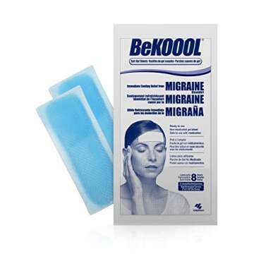 BeKOOOL Migraine Gel Sheets - 4 Count