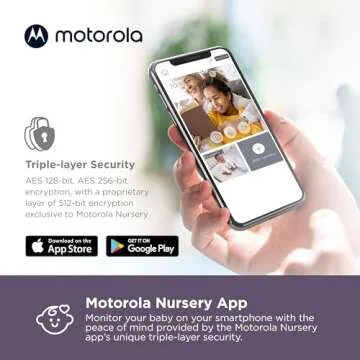 Motorola Baby Monitor VM65-5 WiFi Video Baby Monitor with 2 Cameras HD 1080p, Connects to Smart Phone App, 1000ft Long Range, 2-Way Audio, Remote Pan-Tilt-Zoom, Room Temp, Lullabies, Night Vision