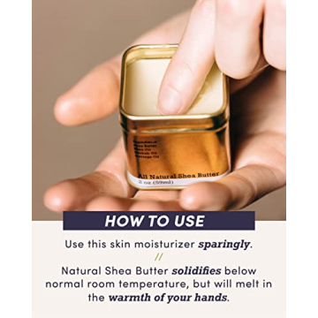 Eu'Genia Dermatological Formula Shea Butter (Fragrance-Free, 2oz), 100% Pure Unrefined Ghanaian Shea, Premium Face & Body Moisturizer for All Skin & Hair Types