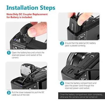 Neewer DC Coupler Replacement for NP-FW50 Dummy Battery Power Adapter with USB Cable Compatible with Sony A7 A7R A7S A7II A7RII A7SII A6500 A6400 A6300 A6100 A6000 NEX5 NEX7 DSC-RX10 II III IV