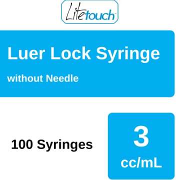 LiteTouch 3mL Luer Lock Syringe - 100 Sterile Syringes
