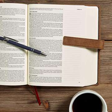 CSB Legacy Notetaking Bible, Tan Genuine Leather with Strap, Black Letter, Wide Margins, Journaling Space, Single-Column, Reading Plan, Family Records, Easy-to-Read Bible Serif Type