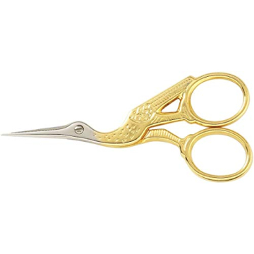 Precision Stork Embroidery Scissors 3-1/2" for Seamless Crafting, 1 Piece