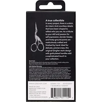 Stork Embroidery Scissors 3-1/2" Perfect for Crafters
