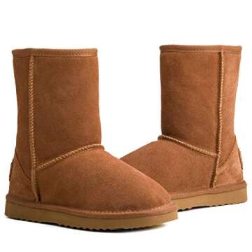 AUSLAND Women's Waterproof Winter Snow Boots - Stylish Comfort