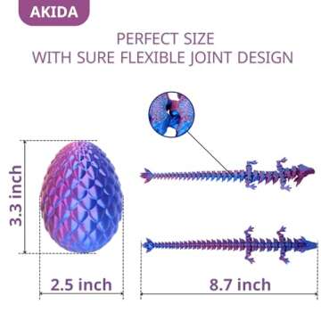 AKIDA 2 Packs Dragon Eggs with Dragon Inside, Dragon Egg Fidget Toy, 3D Dragon Eggs with Dragon Insi...