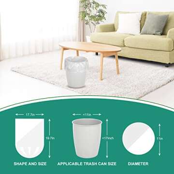 Magesh 4 Gallon Trash Bags - Strong, Leak-Proof & Unscented