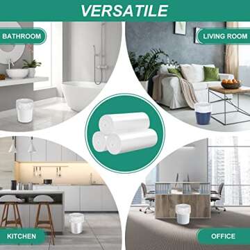 Magesh 4 Gallon Trash Bags - Strong, Leak-Proof & Unscented