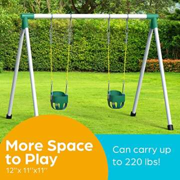 Jungle Gym Kingdom Toddler Swing - Safe and Fun Swinging