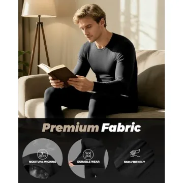 WEERTI Men's Thermal Underwear Fleece Lined Base Layer  Warmth