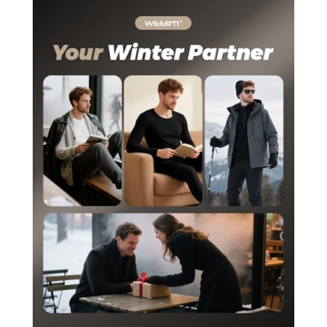 WEERTI Men's Thermal Underwear Fleece Lined Base Layer  Warmth