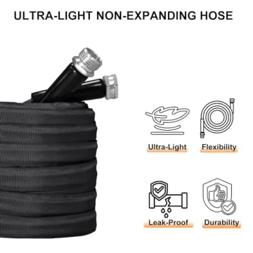50FT Lightweight Kink-Free Garden Hose for Easy Watering