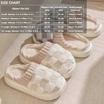 iwhgrmp Checkerboard Slippers for Cozy Winter Comfort