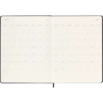 Moleskine Classic 12 Month 2023 Weekly Planner, Hard Cover, XL (7.5" x 9.75"), Black